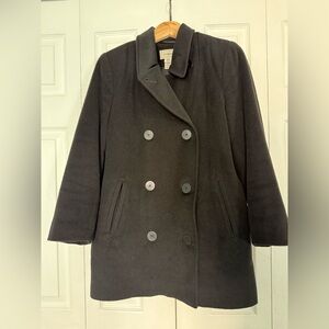 L.L. Bean Women's Charcoal Double-Breasted Pea Coat